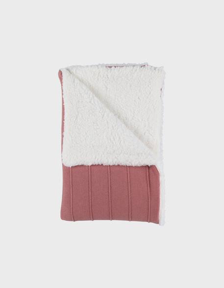 Couverture en tricot bio et sherpa Rouge 5 - vertbaudet enfant 