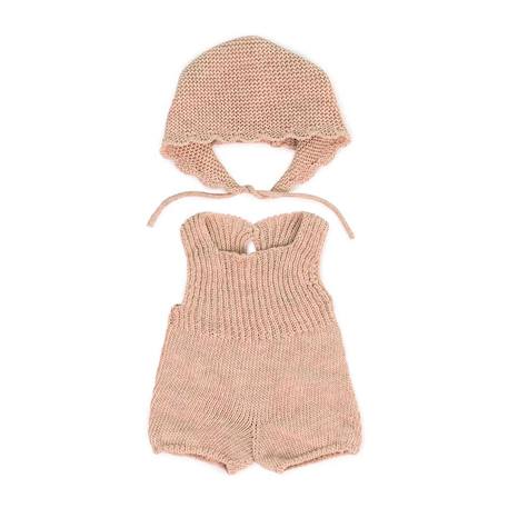 Ensemble tricoté 38cm - grenouillère et bonnet Gris 1 - vertbaudet enfant 