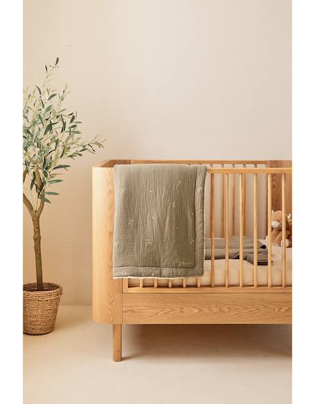 Couverture  en gaze coton bio 75x100 Vert 1 - vertbaudet enfant 