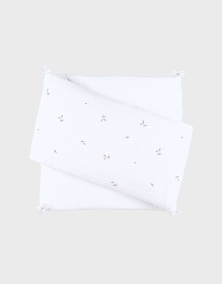 Tour de lit mousseline de coton bio Blanc 2 - vertbaudet enfant 