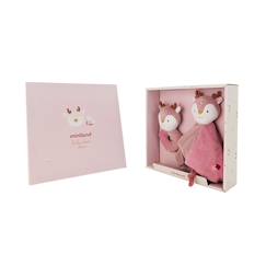 Jouet-Premier âge-Coffret cadeau bébé cerf avec doudou et hochet