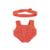 Ensemble tricoté 21cm - grenouillère et bandeau Rouge 1 - vertbaudet enfant 
