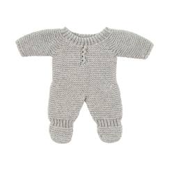 Jouet-Poupons et poupées-Poupées mannequins et accessoires-Pyjama en tricot gris pour poupées de 21cm