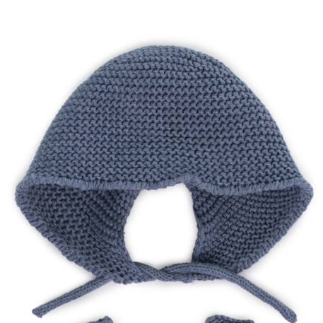 Ensemble tricoté 21cm - grenouillère et bonnet Bleu 2 - vertbaudet enfant 