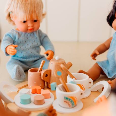 Pyjama en tricot bleu pour poupée de 38cm Bleu 6 - vertbaudet enfant 
