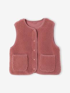 Gilet fille sans manches en sherpa   - vertbaudet enfant