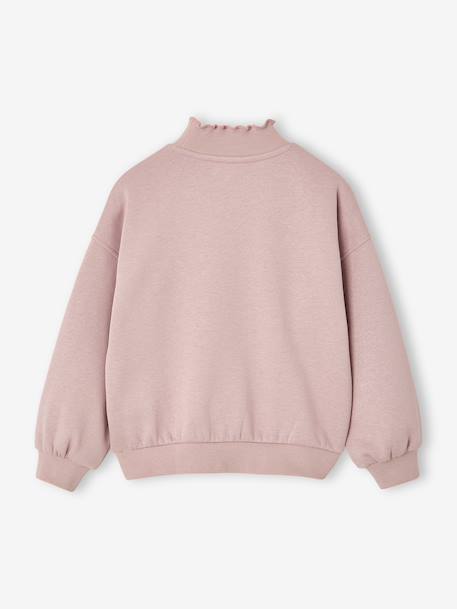 Sweat fille col montant rose pâle 3 - vertbaudet enfant 