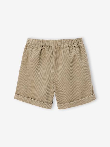 Short en velours poches coeur fille facile à enfiler kaki+marine+rose+vieux rose 2 - vertbaudet enfant 