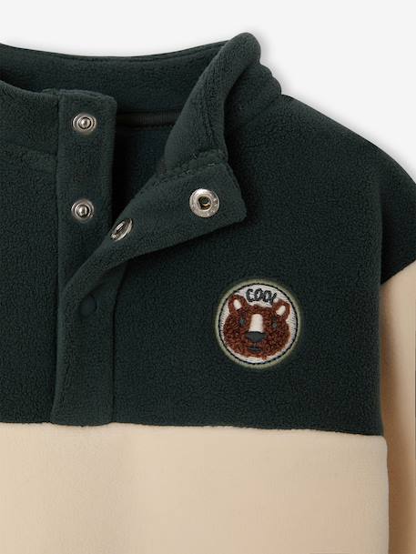 Sweat bébé garçon col montant vert sapin 3 - vertbaudet enfant 