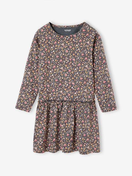 Fille-Robe imprimée fille manches longues