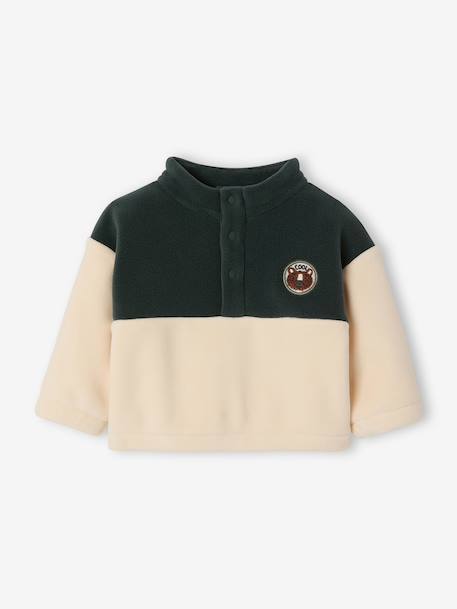 Sweat bébé garçon col montant vert sapin 1 - vertbaudet enfant 