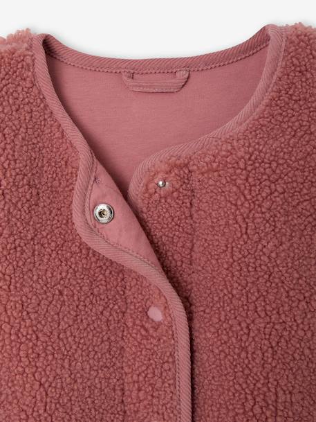 Gilet fille sans manches en sherpa blush+prune+vanille 3 - vertbaudet enfant 