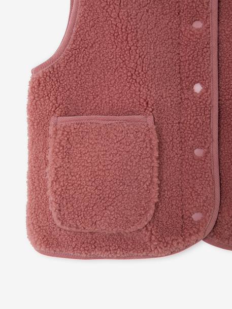Gilet fille sans manches en sherpa blush+prune+vanille 4 - vertbaudet enfant 