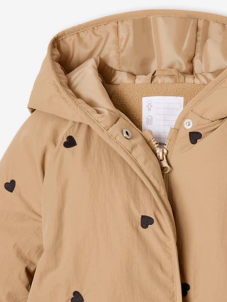 Doudoune légère fille brodée noisette+vert de gris 5 - vertbaudet enfant 