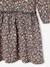 Robe imprimée fille manches longues anthracite+beige poudré+rose 3 - vertbaudet enfant 