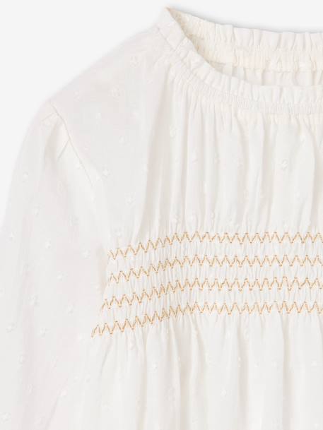 Blouse manches longues fille écru 3 - vertbaudet enfant 