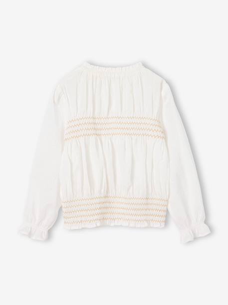 Blouse manches longues fille écru 2 - vertbaudet enfant 