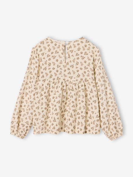 Blouse manches longues fille blush+écru 11 - vertbaudet enfant 