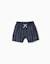 Short de bain à rayures avec cordon de serrage Bleu foncé 2 - vertbaudet enfant 
