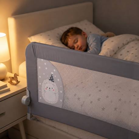 Barrière de lit 2-en-1 de 150 cm pliable Hérisson Gris 3 - vertbaudet enfant 