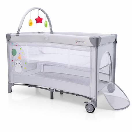 Lit parapluie double hauteur Complet Duo Hérisson Gris 4 - vertbaudet enfant 