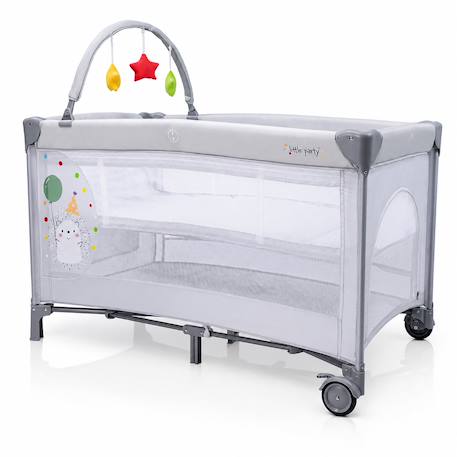 Lit parapluie double hauteur Complet Duo Hérisson Gris 3 - vertbaudet enfant 