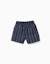 Short de bain à rayures avec cordon de serrage Bleu foncé 3 - vertbaudet enfant 