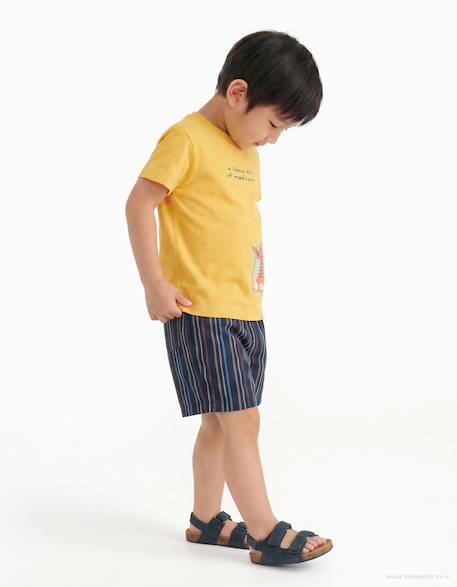 Bébé-Maillot de bain, accessoires de plage-Short de bain à rayures avec cordon de serrage