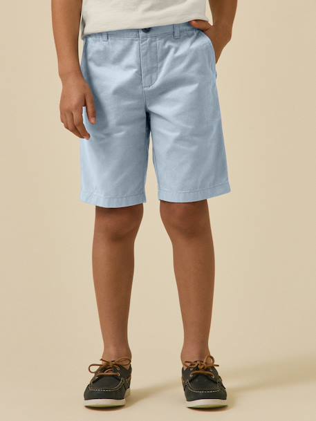 Bermuda chino garçon Bleu froid+Celadon+Ciel+Indigo+Menthe+Rouge+Sun 8 - vertbaudet enfant 