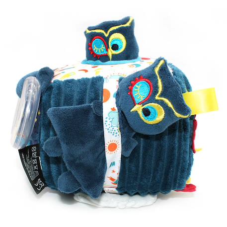 Cube d'activités en tissu Bleu+Bleu, jaune, blanc+Jaune 12 - vertbaudet enfant 
