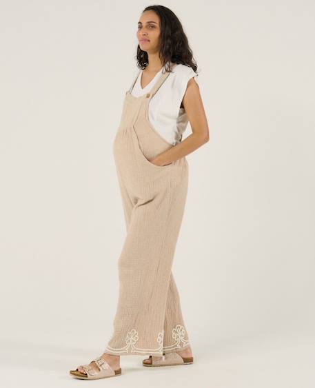 Salopette de maternité yael Beige+Bleu 2 - vertbaudet enfant 