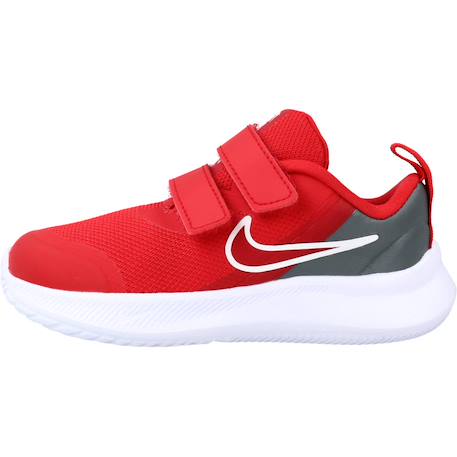 Basket bébé textile star runner 3 Noir+Rouge vif 8 - vertbaudet enfant 