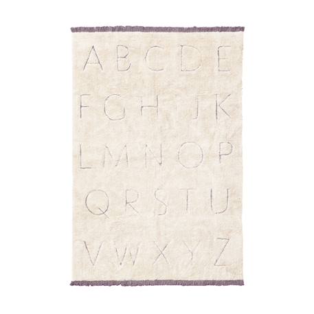 Tapis enfant lavable en coton rugcycled abc Naturel+Naturel, olive 2 - vertbaudet enfant 