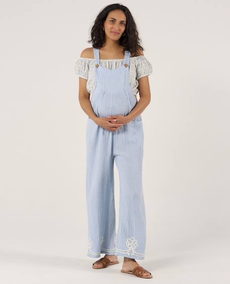 Salopette de maternité yael Beige+Bleu 9 - vertbaudet enfant 