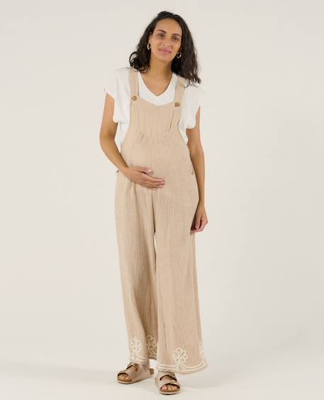 Salopette de maternité yael Beige+Bleu 3 - vertbaudet enfant 