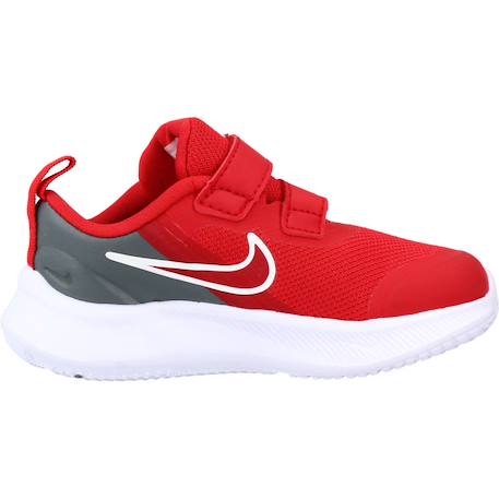 Basket bébé textile star runner 3 Noir+Rouge vif 7 - vertbaudet enfant 