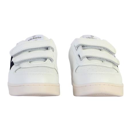 Baskets basses  à scratch Blanc marino+Marine 5 - vertbaudet enfant 