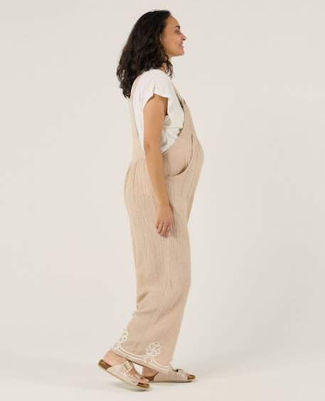 Salopette de maternité yael Beige+Bleu 5 - vertbaudet enfant 