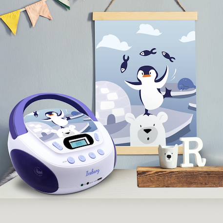 Lecteur cd mp3 enfant avec port usb Bleu foncé+Cyan+Rose+turquoise foncé+Violet 26 - vertbaudet enfant 