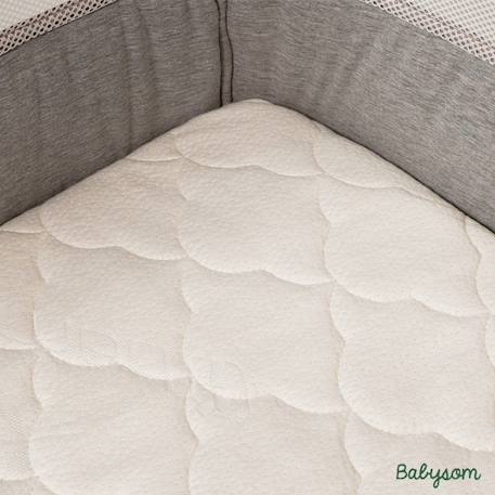 Babysom - matelas cododo bébé 50x83 cm - housse en viscose de bamboo - sans traitement chimique - déhoussable - certifié oekotex Blanc 3 - vertbaudet enfant 