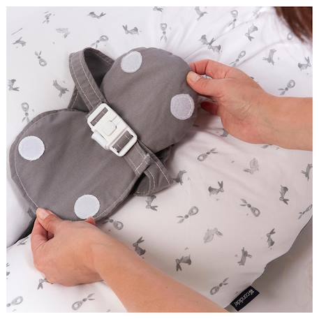 Coussin d'allaitement et de grossesse 3en1 multirelax Gris chiné lapins+Lapins 12 - vertbaudet enfant 