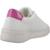 Baskets basses  à lacets Blanc+Blanc - Rose+Blanc fushia+Noir or clair 3 - vertbaudet enfant 