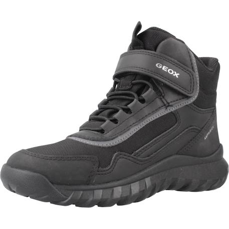 Botte garçon synthétique simbyos Bleu c4321+Noir c0005+Noir c0245 10 - vertbaudet enfant 