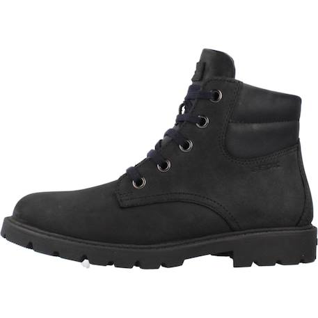 Bottes enfant garçon en cuir shaylax Noir c4002+Vert 2 - vertbaudet enfant 