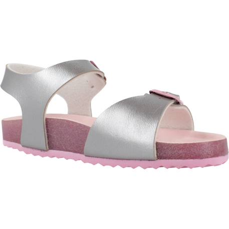 Sandales à brides Argent rose+Gris+Rose c0514 11 - vertbaudet enfant 
