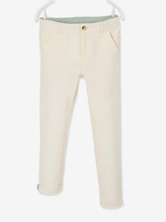 -Pantalon chino garçon en coton/lin