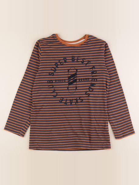 Tee-shirt - 10 ans Bleu, marron 1 - vertbaudet enfant 