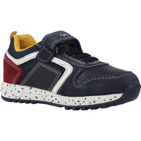 Basket garçon cuir bébé alben Bleu c4335+Noir c0260 5 - vertbaudet enfant 