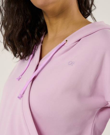 Sweat hoodie de grossesse et d'allaitement coconut Abricot+Lila+Vanille 11 - vertbaudet enfant 