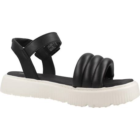 Sandales fille modèle j sandal kodette gir Blanc c1058+Noir c9999 11 - vertbaudet enfant 